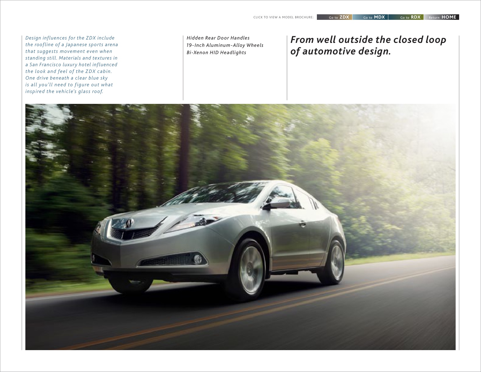 2012 Acura ZDX MDX RDX Brochure Page 56